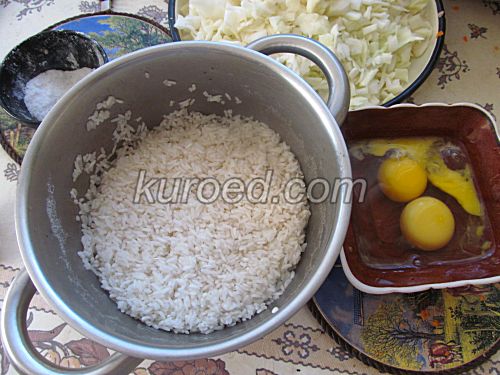 Ленивые голубцы в духовке, пошаговое приготовление - приварить рис