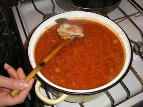 Суп харчо, пошаговое - проверить готовность риса