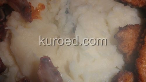 Картофельное пюре, запеченное с сыром и взбитыми сливками