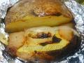 Печеная картошка с салом в фольге на углях, по-крестьянски