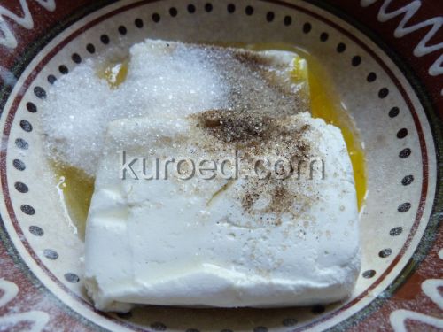 Киевский сырник с яблоками, пошаговое приготовление - творог, яйца и сахар