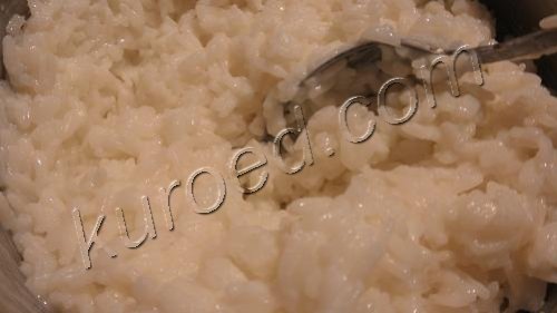 рисовый пудинг, приготовление - сварить молочную рисовую кашу