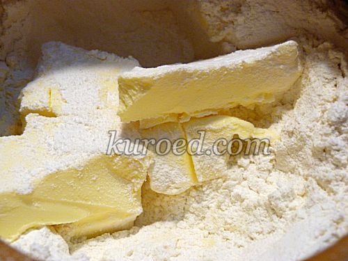 Ленивый лимонный тертый пирог, пошаговое приготовление - Муку растереть руками с маслом