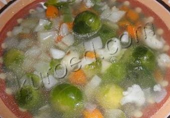 Быстрый овощной суп из 3-х видов капусты