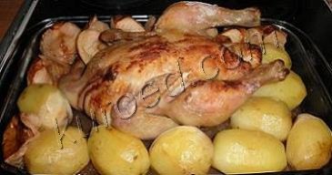 Курица запеченная с картошкой