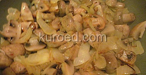жареные грибы  луком
